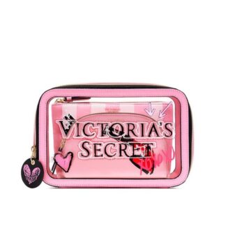 The Victoria's Secret clear trio makeup bag